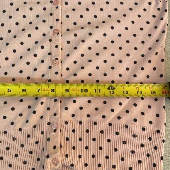 Worthington - silk blend polka dot cardigan. Size S - Picture 7 of 10